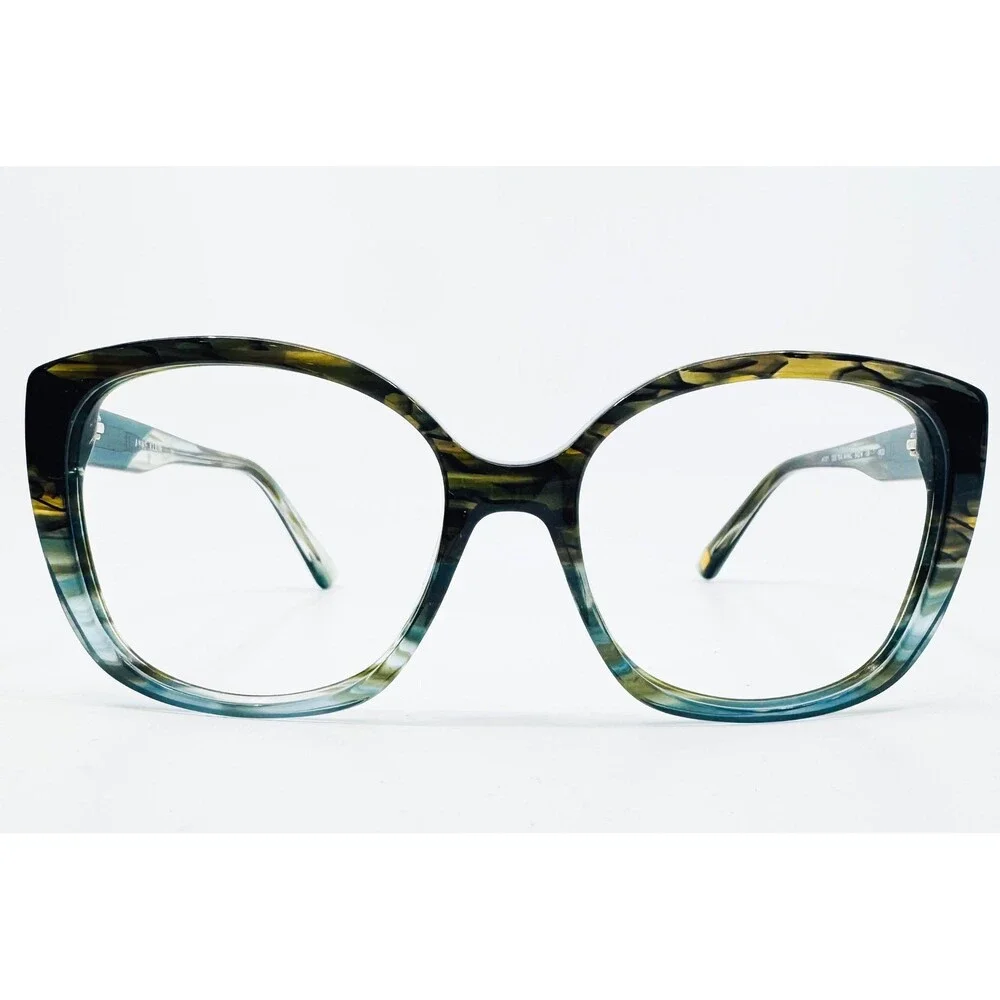 Anne Klein Eyeglasses Womens Teal Animal AK7071 (320) 54-16-135 54mm